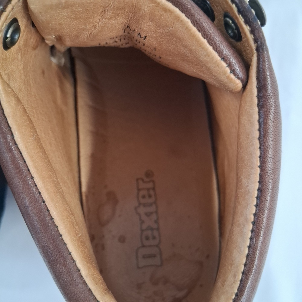 Dexter Women's Brown Leather Lace Up Ankle Boots Chukka Casual Comfort Size 6.5M - Picture 8 of 9